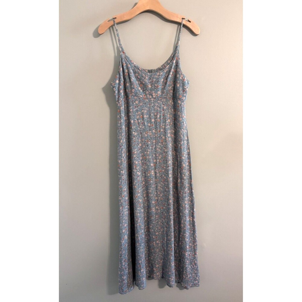 VTG 90s Y2K Rabbit Design Floral Midi Dress Cottagecore Phoebe Country Prairie